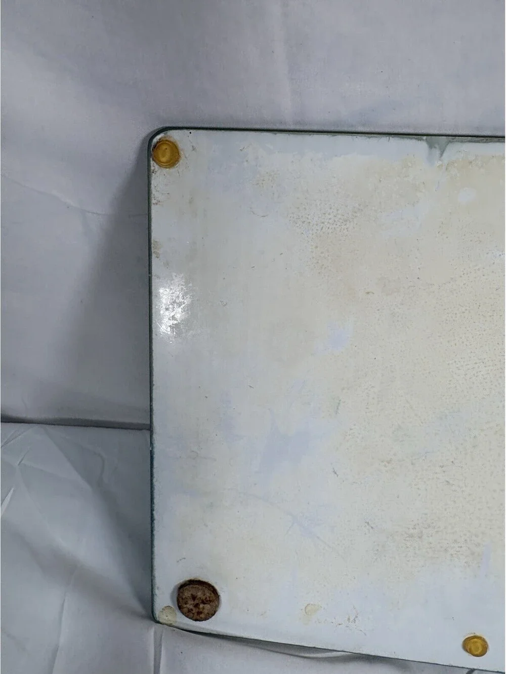 Vintage Tempered Glass Cutting Board 15.75x12 Bakery Breads Pre Owned